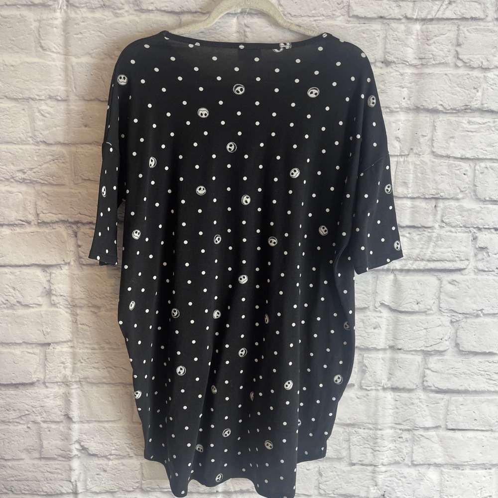 Lularoe Disney Nightmare Before Christmas Jack Skellington Faces & Polka Dot Top - Picture 7 of 14
